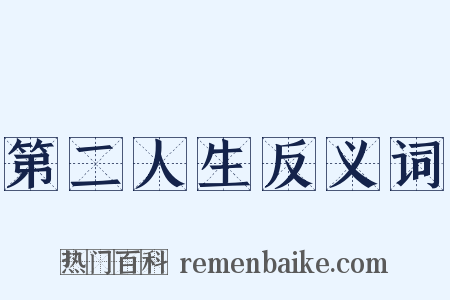 第二人生反义词是什么意思的图片